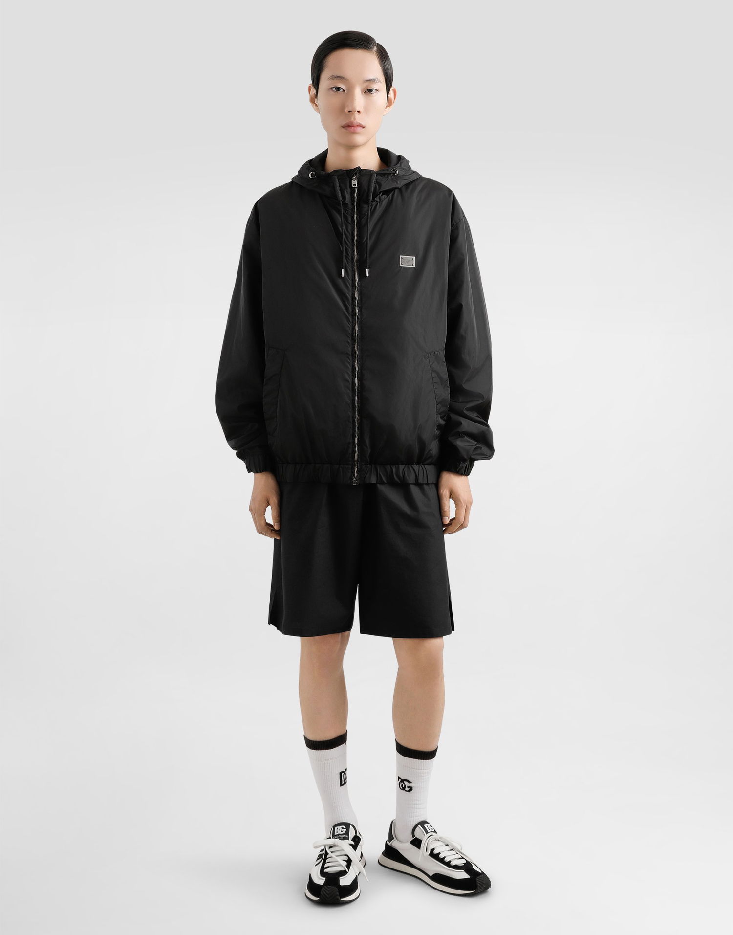 Вітровка Dolce & Gabbana Dolce & Gabbana Technical Fabric Hooded Jacket with Tag чорний | G9BGSTFUS22N0000, 1
