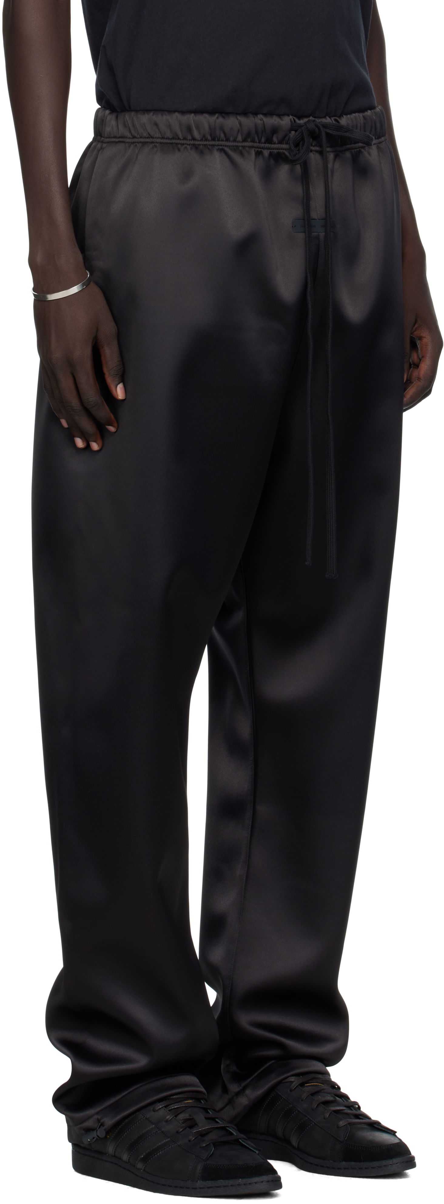 Спортивні штани Fear of God Fear of God ESSENTIALS Bonded Satin Relaxed Track Pants чорний | 130SP258210F, 1