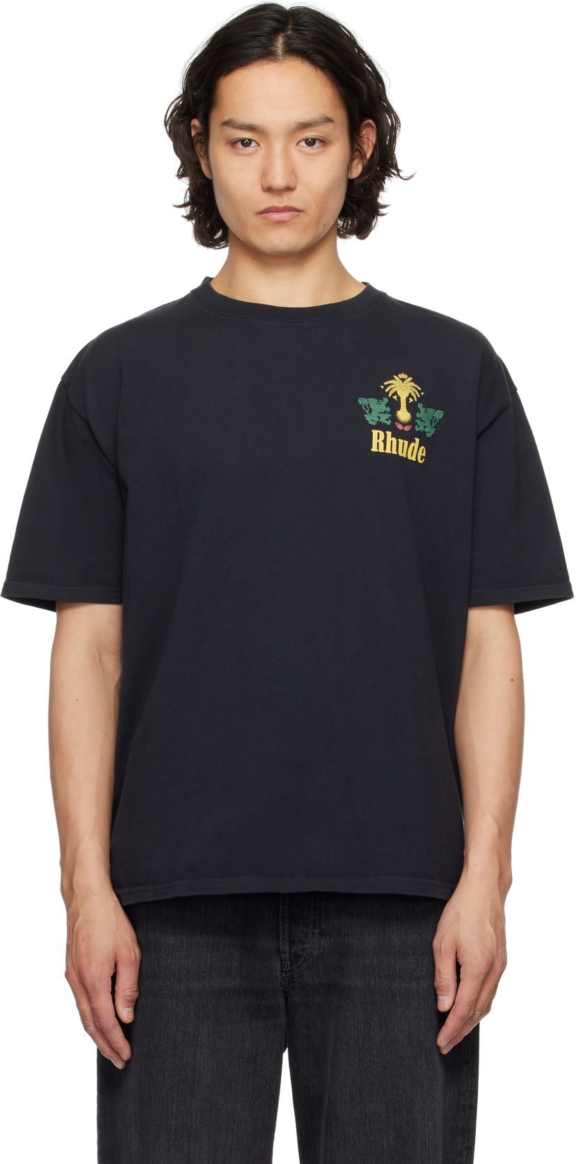 Футболка Rhude Rhude Tobacco Graphic T-Shirt чорний | RHSS25TT09012