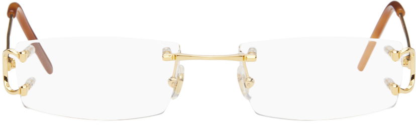 Сонцезахисні окуляри Cartier Rectangular Glasses бежевий | CT0092O
