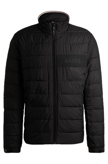 Пуховик BOSS Regular-Fit Water-Repellent Jacket чорний | 50519237