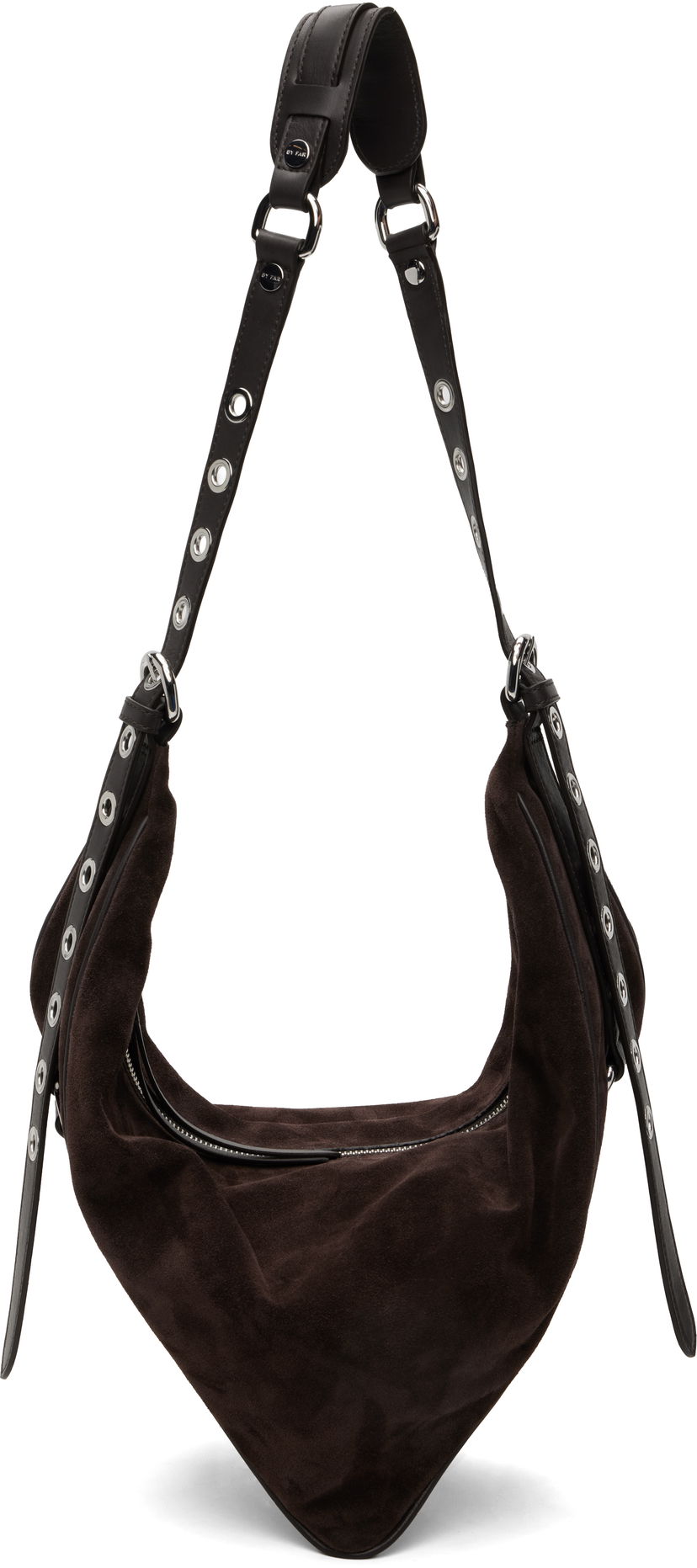 Сумка BY FAR BY FAR Trayana Suede & Nappa Leather Shoulder Bag Коричневий | MWBSB063MM050BR054PL
