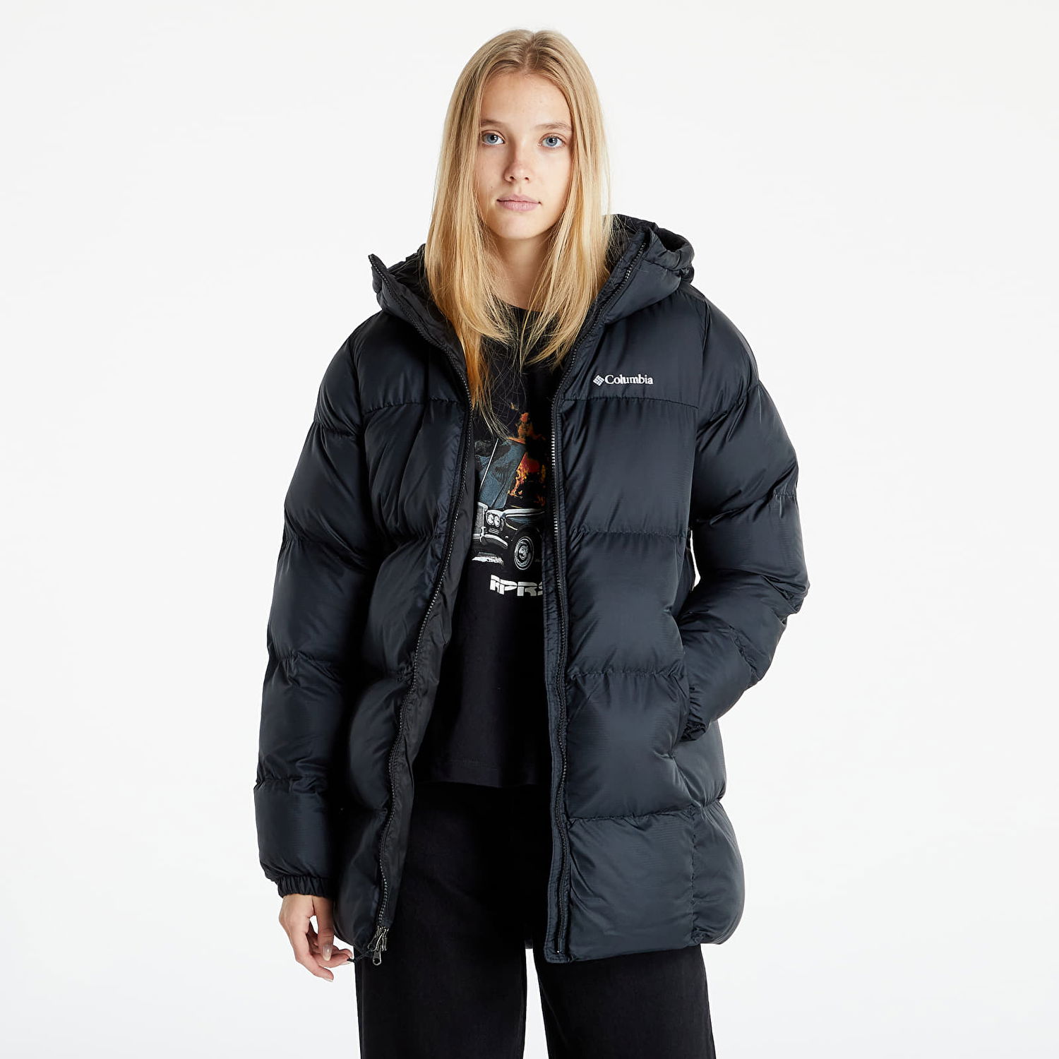 Куртка Columbia Puffect™ Mid Hooded Jacket чорний | 1864791010, 0