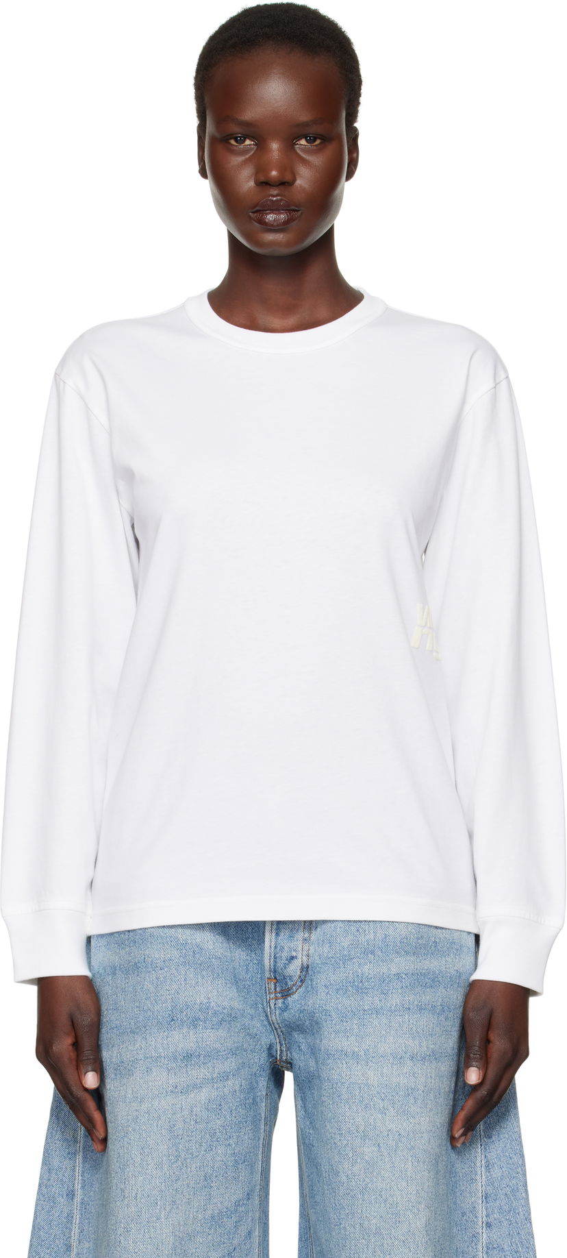 Футболка Alexander Wang Long Sleeve Puff Logo T-Shirt білий | 4CC3241519