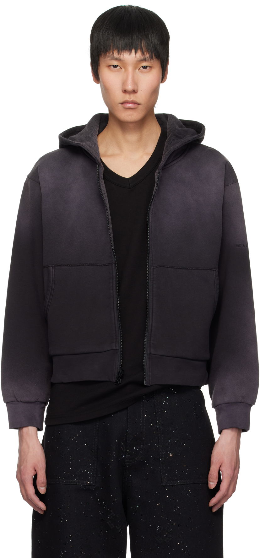 Світшоти 1017 ALYX 9SM Alyx Garment Dyed Reversible Zip Up Hoodie чорний | AAMSW0241FA01