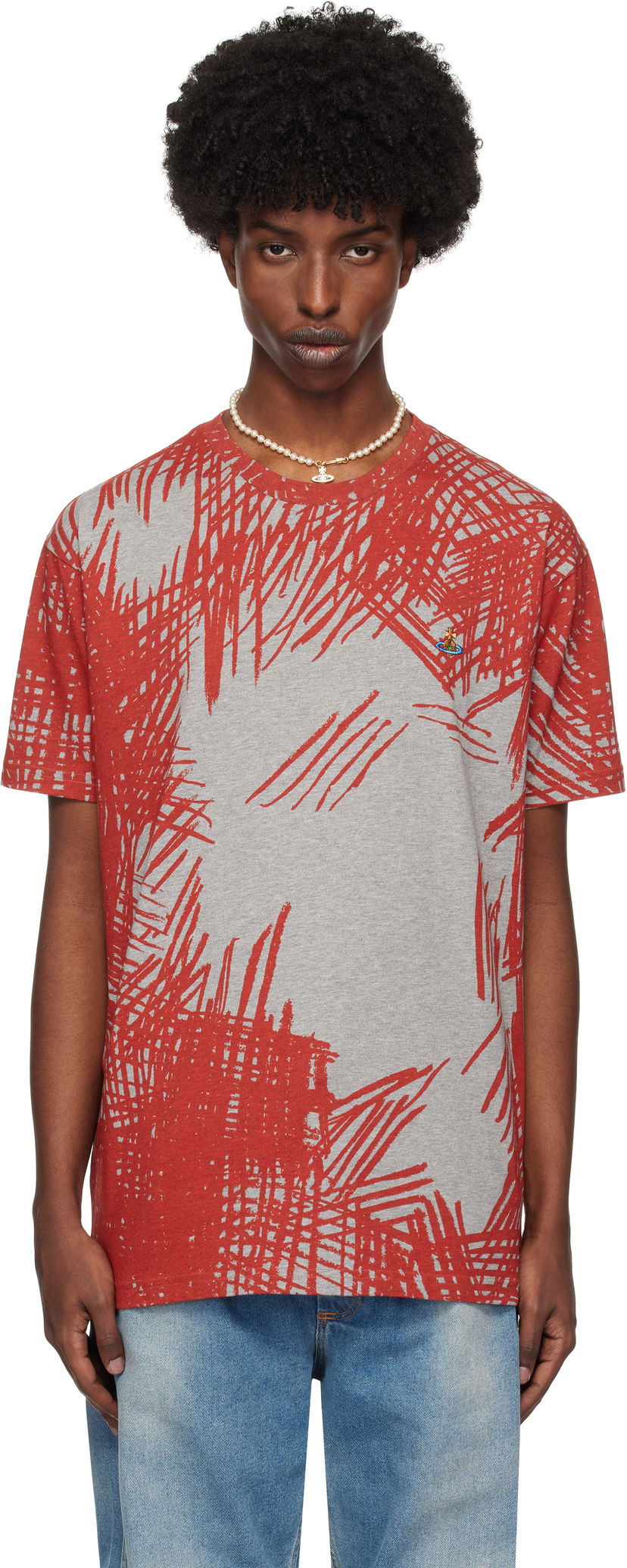 Футболка Vivienne Westwood Scratch Classic T-shirt Сірий | 3G01002L-J001M-