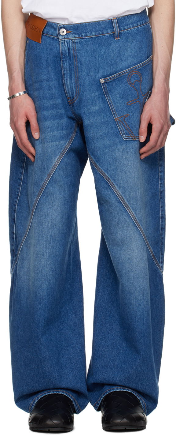 Джинси JW Anderson JW Anderson Twisted Workwear Jeans Синій | DT0052-PG1164