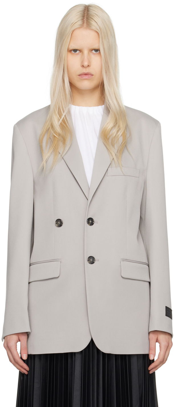 Пальто Maison Margiela MM6 Double-Breasted Blazer Сірий | S52BN0130 S47848