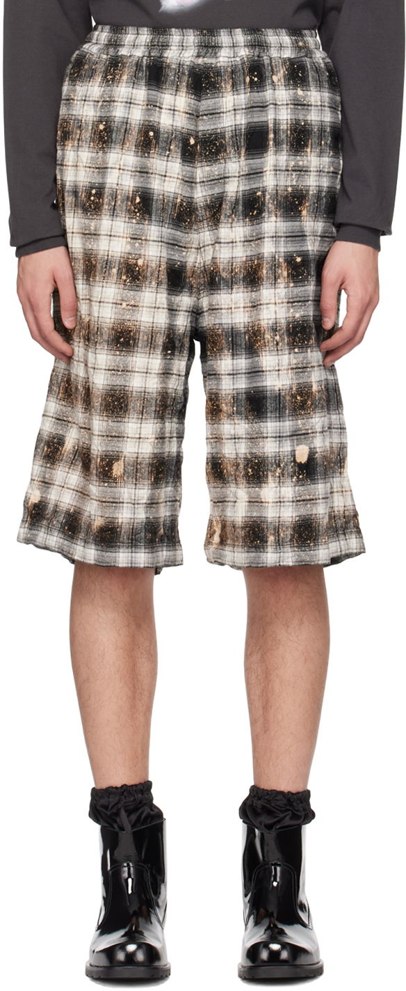Шорти We11done We11done Crinkled Check Shorts Різнокольоровий | WD-PT1-23-254-U-BK