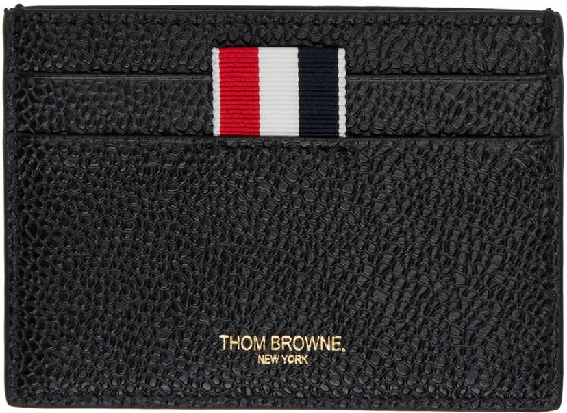 Гаманець Thom Browne Leather Card Holder чорний | MAW020L-00198