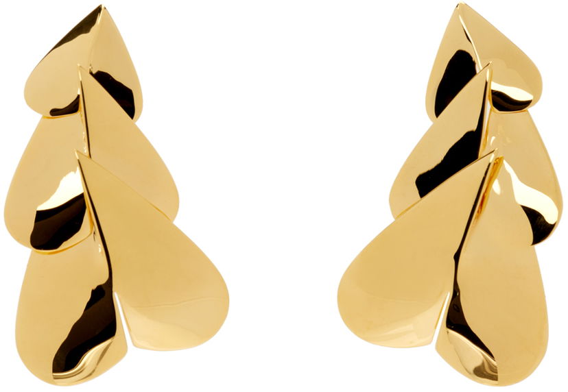 Сережки Alaïa Long Heart Shaped Drop Earrings Жовтий | AA2B071LA006