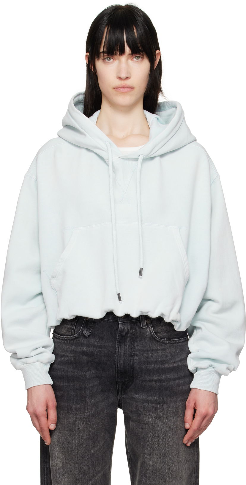 Світшоти R13 R13 Balloon Popover Cropped Hoodie Зелений | R13WK215-001BE
