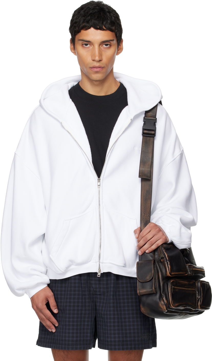 Світшоти Alexander Wang Alexander Wang Zip Hoodie білий | UCC3252065