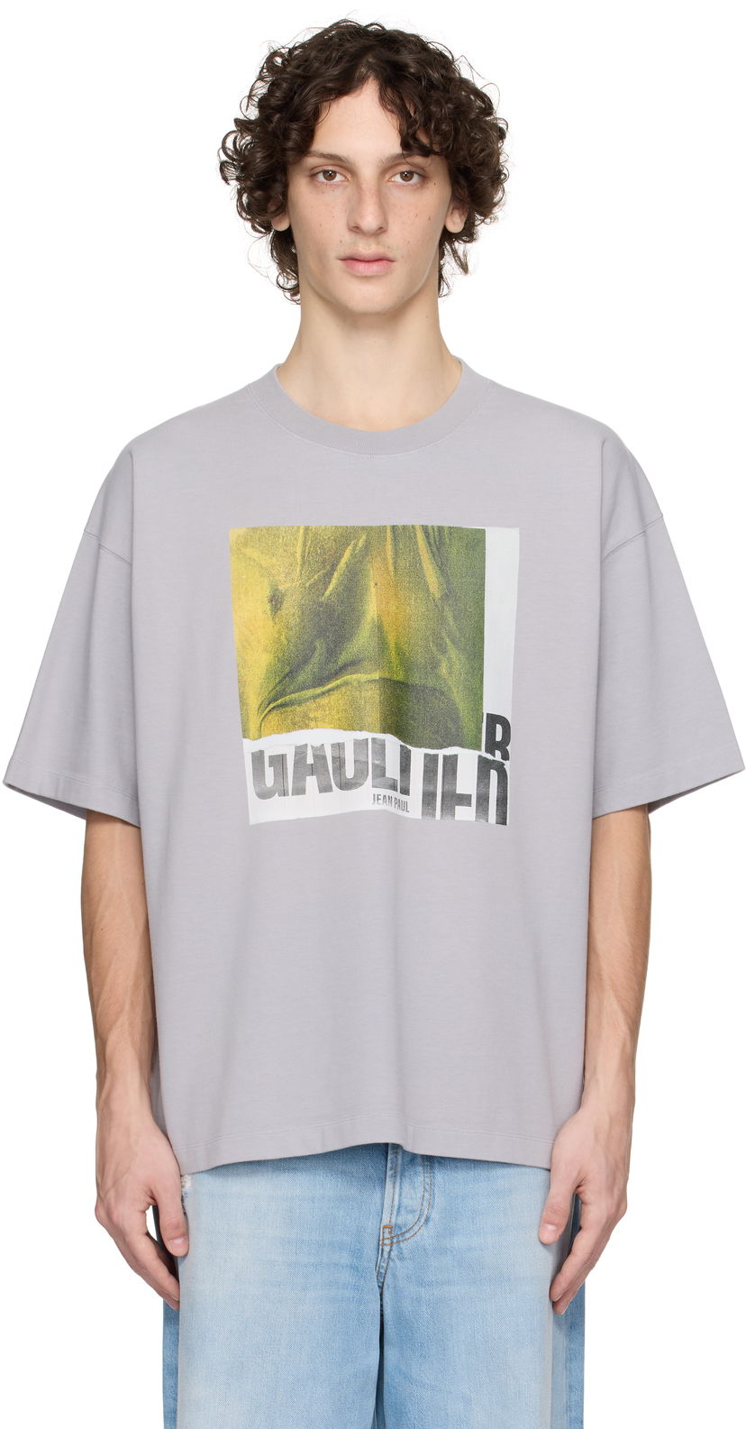 Футболка Jean Paul Gaultier Jean Paul Gaultier Oversized Printed T-Shirt Сірий | 25/03-W-TO293-J001-134812