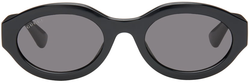 Сонцезахисні окуляри Gucci Black Oval Sunglasses чорний | GG1579S-001