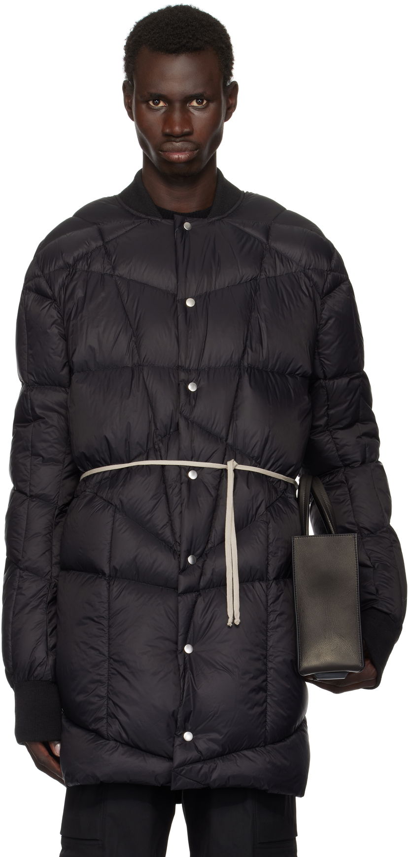 Пуховик Rick Owens Flight Liner Down Coat чорний | RR02D6915 NPD2