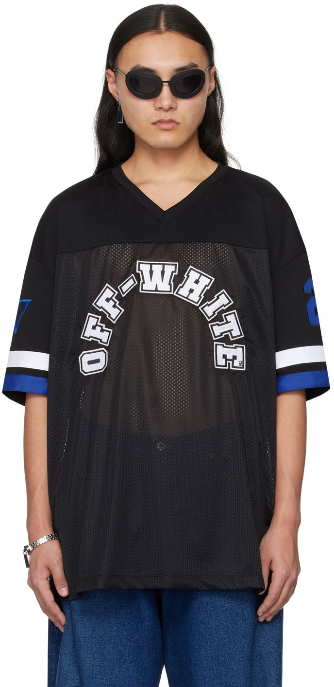Футболка Off-White Black Football T-Shirt чорний | OMAA169S24JER0011001