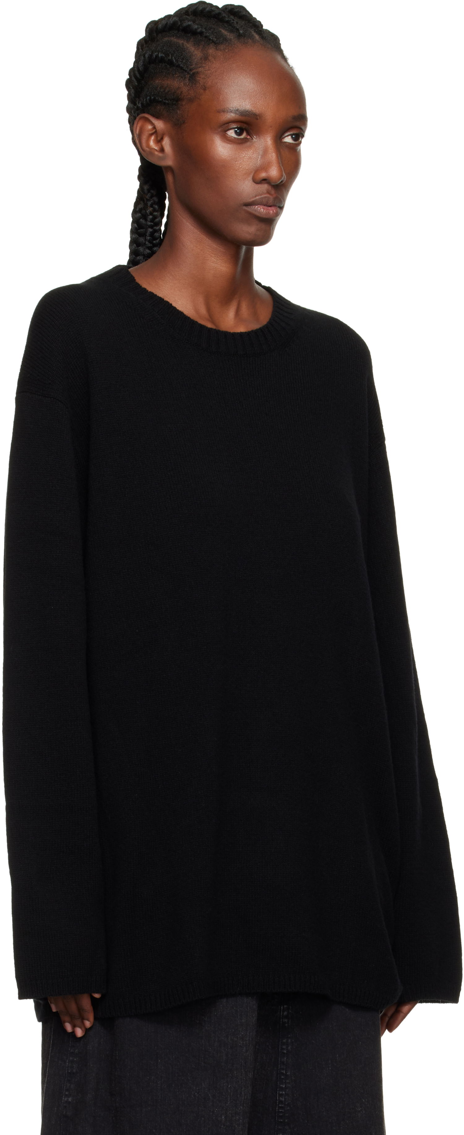 Cветр Yohji Yamamoto YOHJI YAMAMOTO String Round Neck Sweater чорний | HL-K04-184, 1
