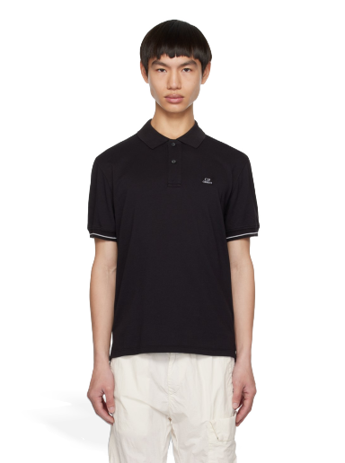 Футболка C.P. Company Garment-Dyed Polo Tee чорний | 14CMPL253A-006263G