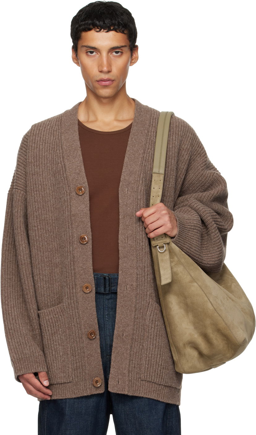 Cветр LEMAIRE Lemaire Cardicoat Knit Cardigan Коричневий | CO1139 LK107