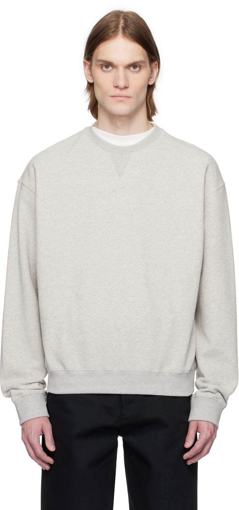 Cветр Jil Sander Jil Sander Embroidered Logo Sweatshirt Сірий | J47GU0128_J20010