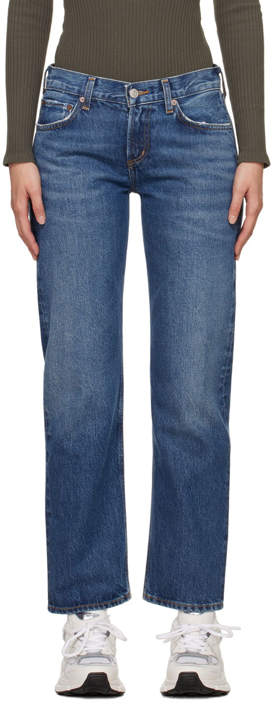 Джинси AGOLDE AGOLDE Amber Straight Leg Jeans Синій | A9151-1535