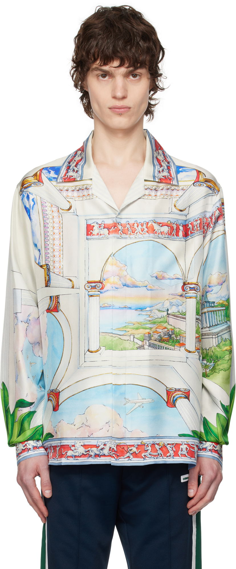 Сорочка Casablanca Casablanca 'Le Passage' Silk Shirt Різнокольоровий | U-MPS25-SH-006-02