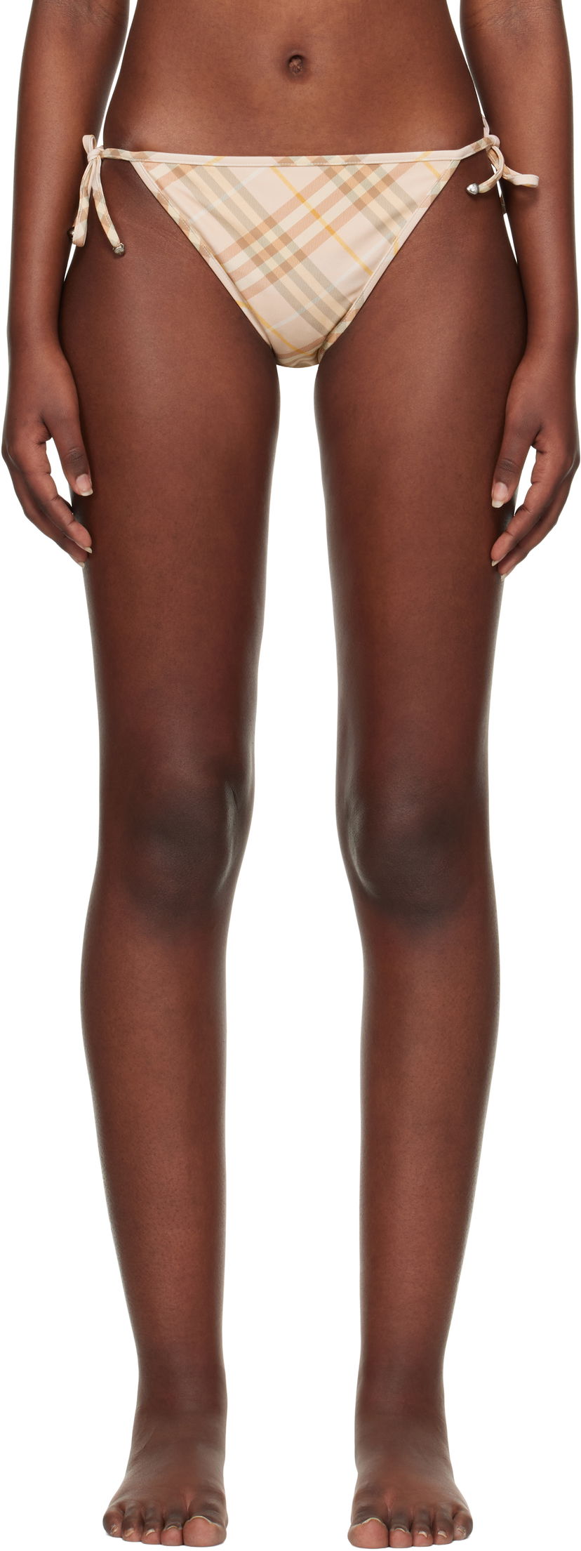 Купальники Burberry Burberry Check Bikini Bottom бежевий | 8108592