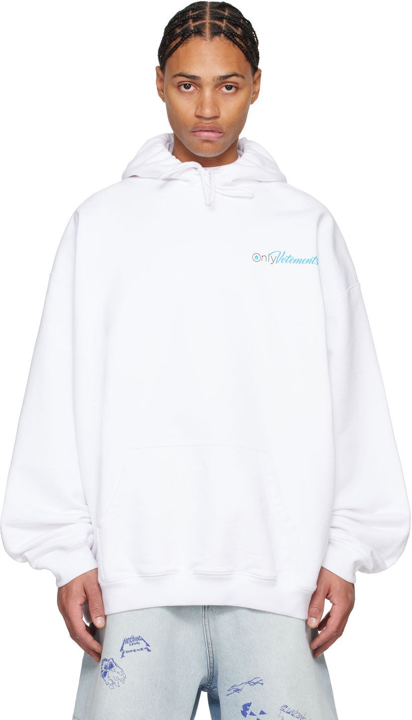 Світшоти VETEMENTS 'Only' Oversized Hoodie білий | UA66HD770W