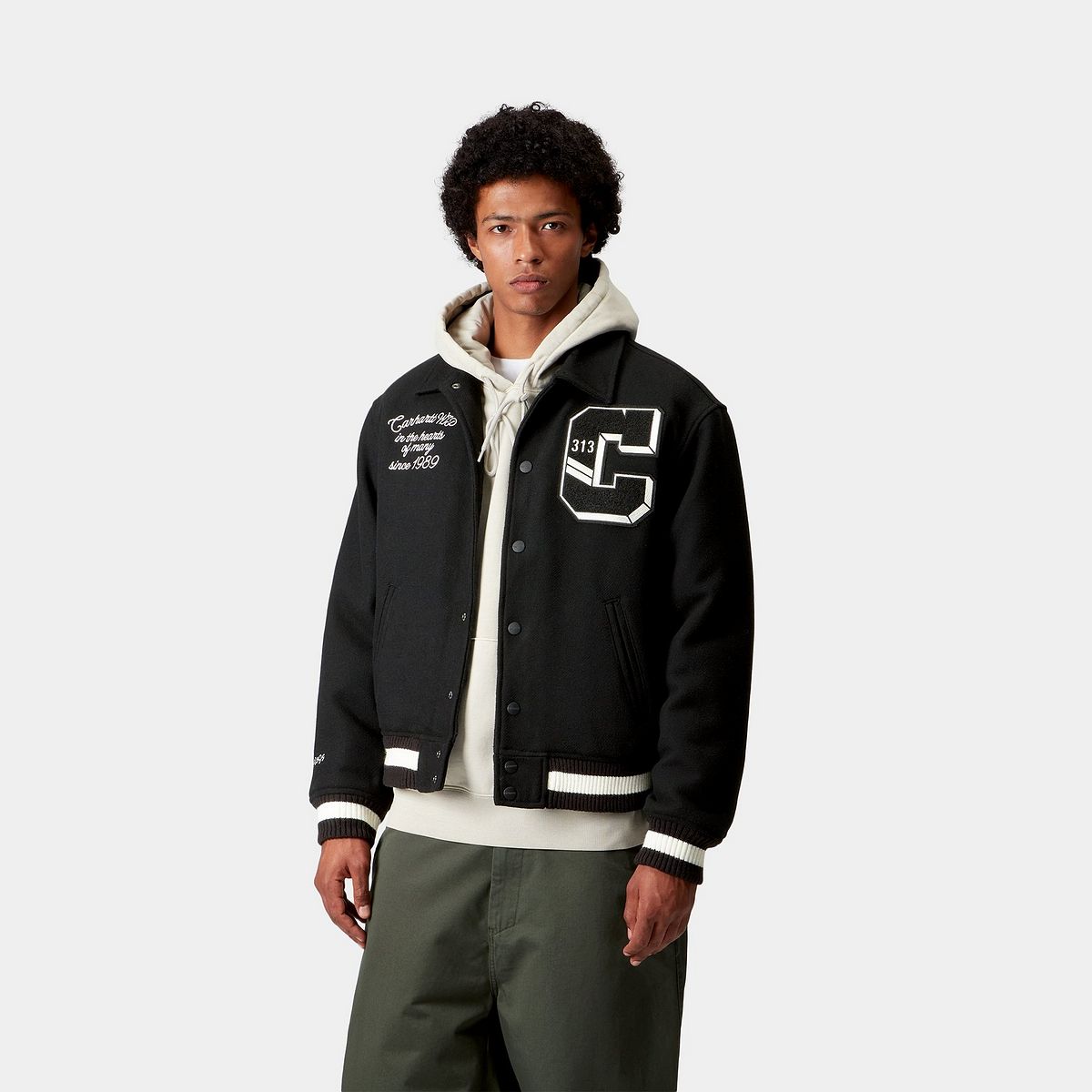 Куртка бомбер Carhartt WIP WIP World Class Varsity Jacket чорний | I035432_6, 0