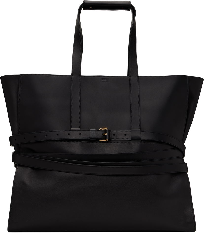 сумка-тоут Moschino Moschino 'Tie Me' Leather Tote чорний | MC4156PP1M 251MOOA0 000