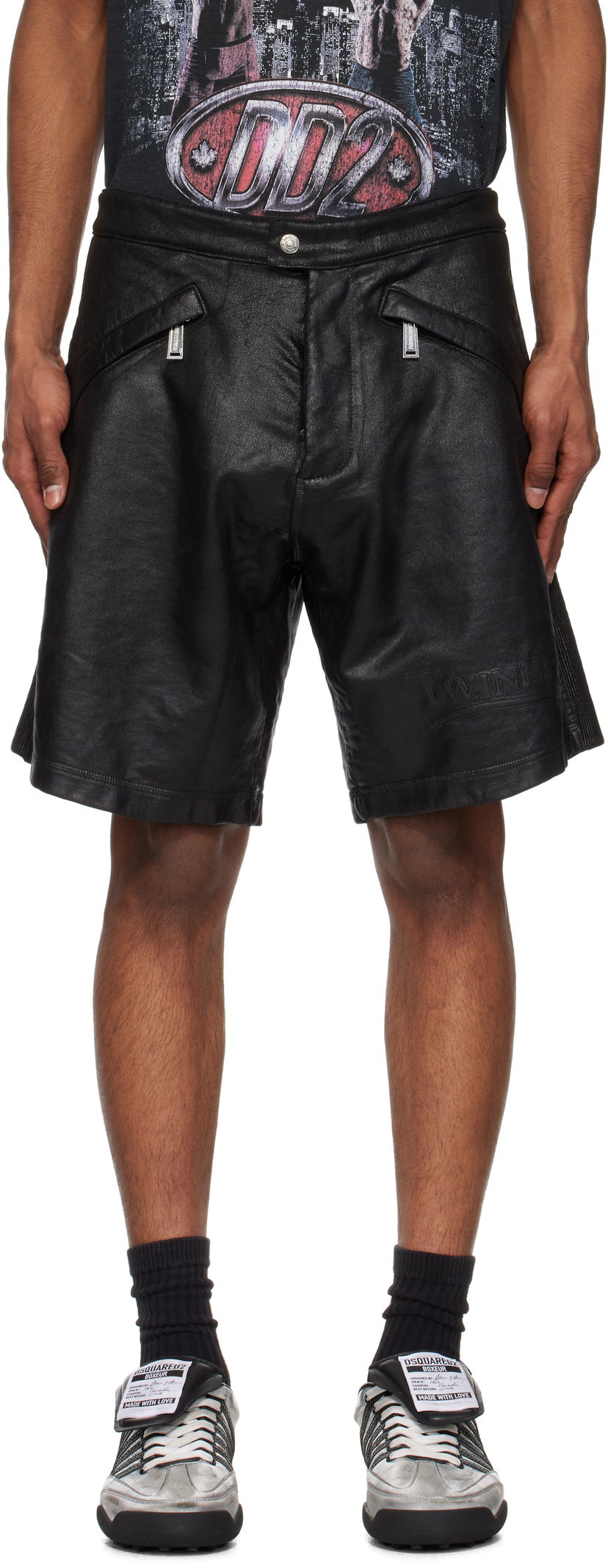 Шорти DSQUARED2 Dsquared2 Big Boxer Biker Shorts чорний | S71MU0847-S25539-900