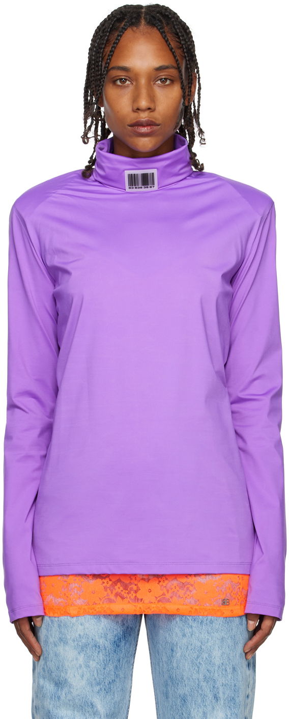 Cветр VETEMENTS VTMNTS Turtleneck Long Sleeve Top Фіолетовий | VL14TO300I