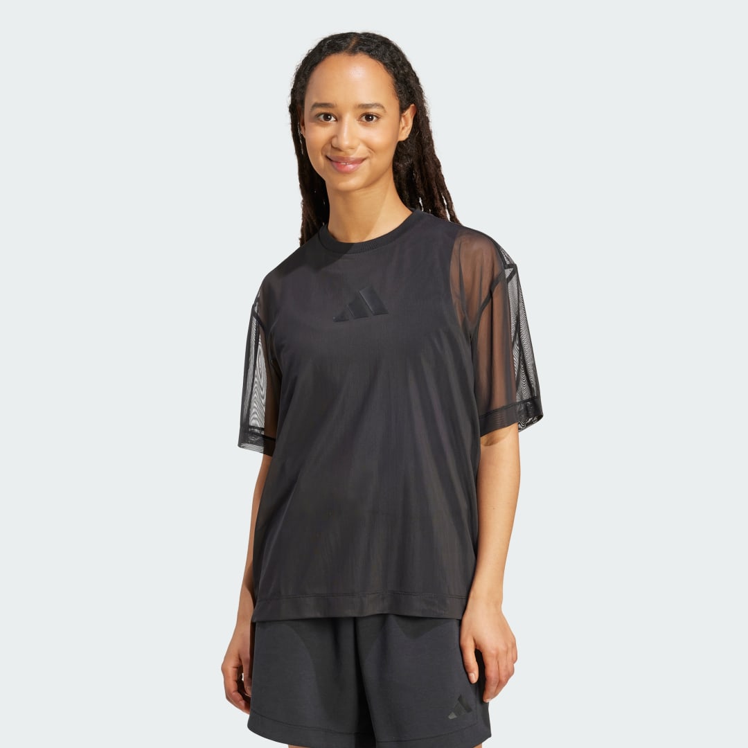 Футболка adidas Performance ALL SZN Lux Mesh Tee чорний | JM3737, 0