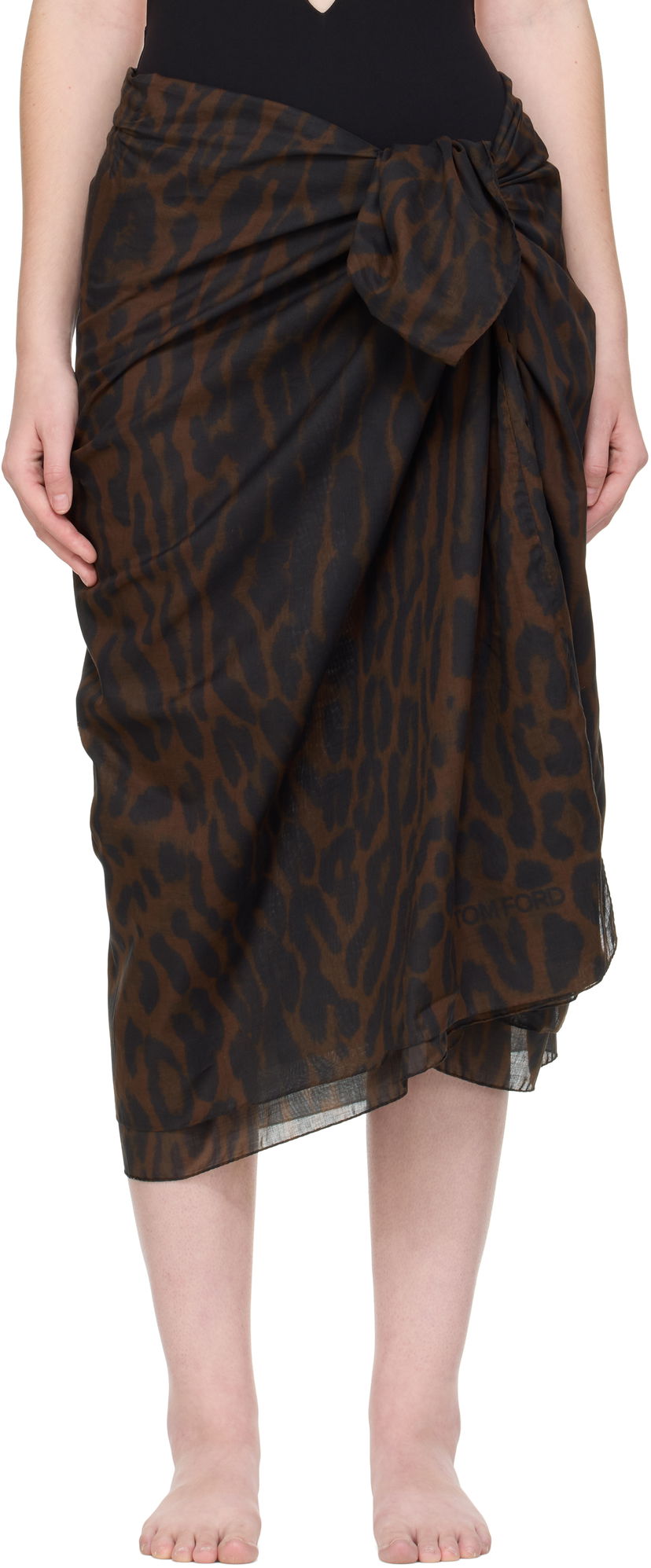 Купальники Tom Ford Tom Ford Pareo Wrap Cover-Up Skirt Коричневий | PAR001-FAP244
