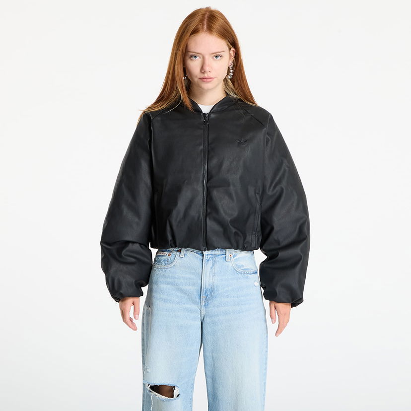 Куртка бомбер adidas Originals adidas Pleather Synthetic Down Bomber Jacket чорний | JX5332