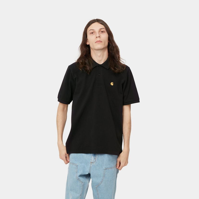 Сорочка поло Carhartt WIP S/S Chase Pique Polo Shirt чорний | I023807_00F_XX