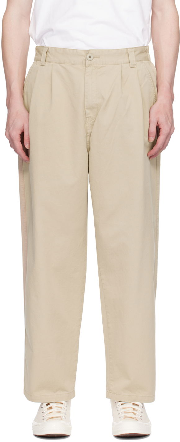Штани Carhartt WIP Marv Relaxed Fit Trousers бежевий | I033129