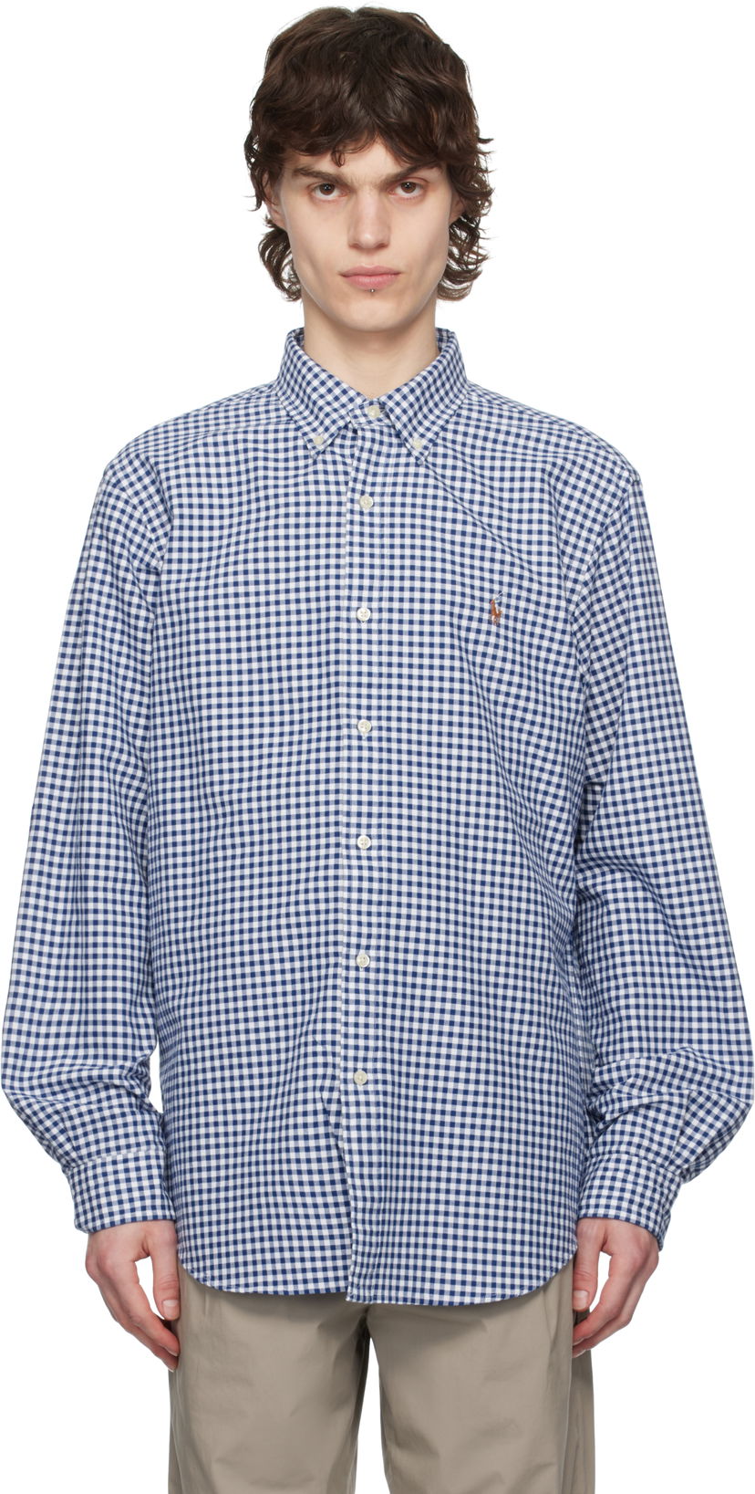 Сорочка Polo by Ralph Lauren Ralph Lauren Classic Fit Gingham Oxford Shirt Синій | 710548535007