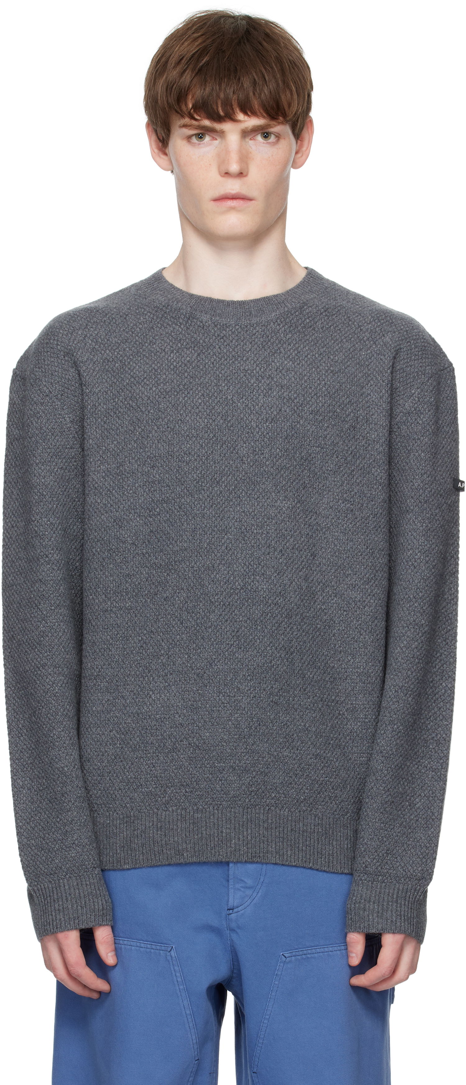 Cветр A.P.C. A.P.C. Thomas Knit Sweater Сірий | WVBCZ-H23434, 0