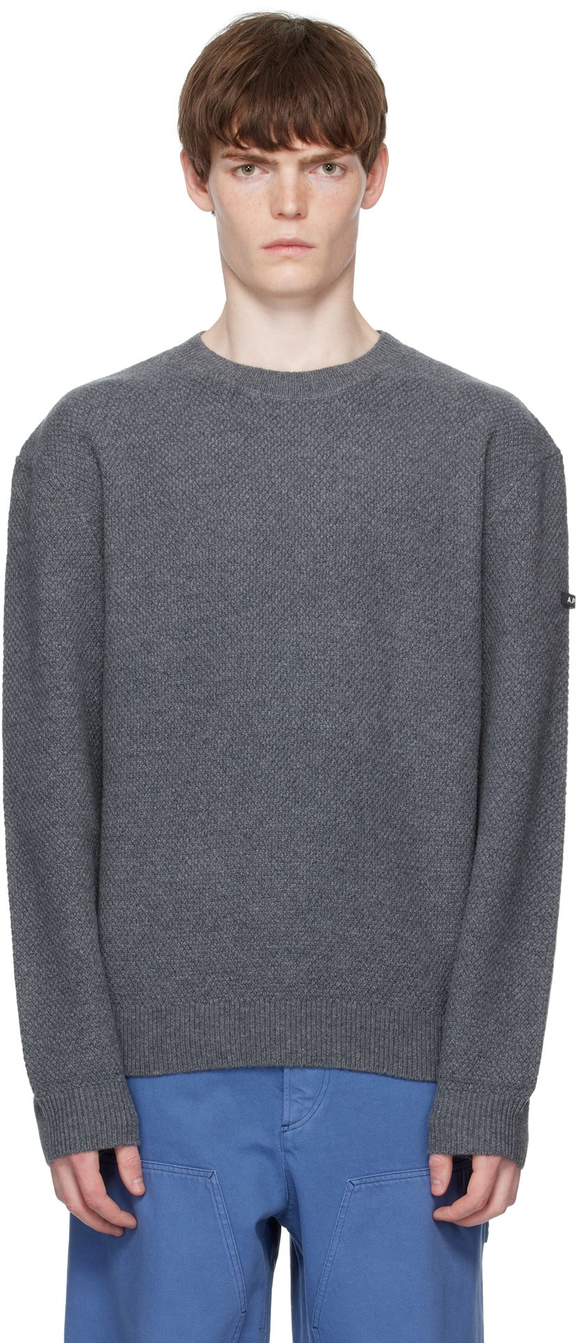 Cветр A.P.C. A.P.C. Thomas Knit Sweater Сірий | WVBCZ-H23434