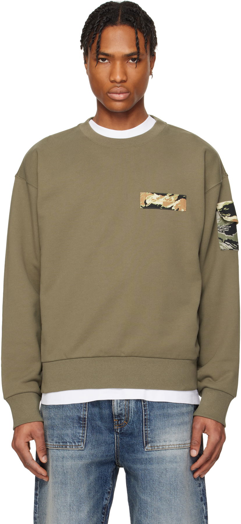 Світшоти Givenchy Givenchy Camo Patches Sweatshirt Зелений | BMJ0LC3YQ6333