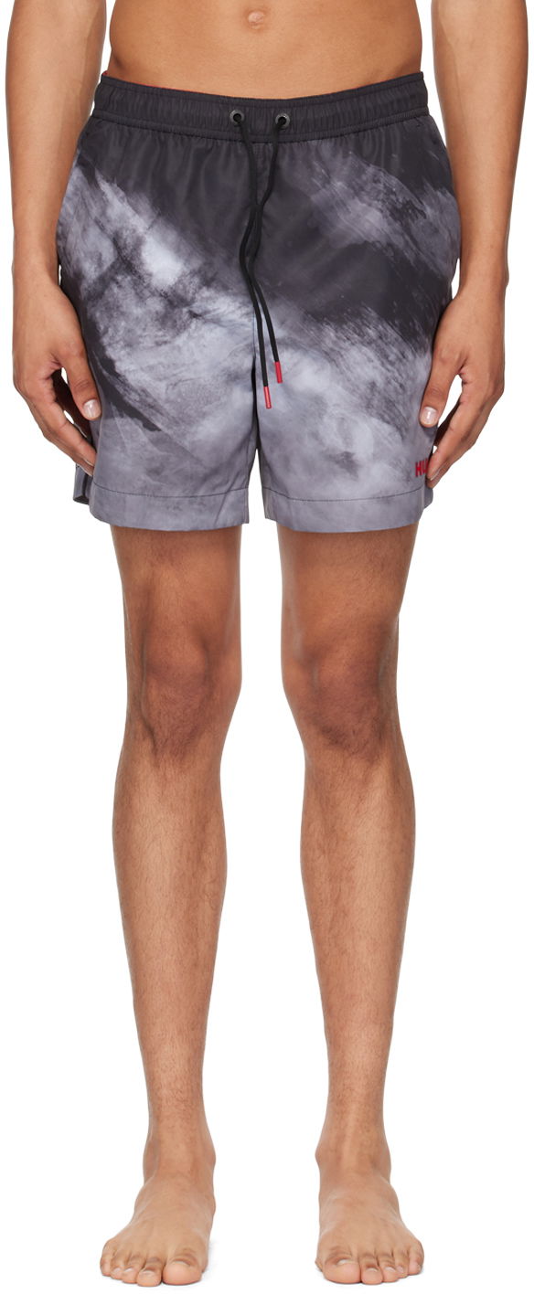 Шорти BOSS Hugo Gray Printed Swim Shorts Сірий | 50520731