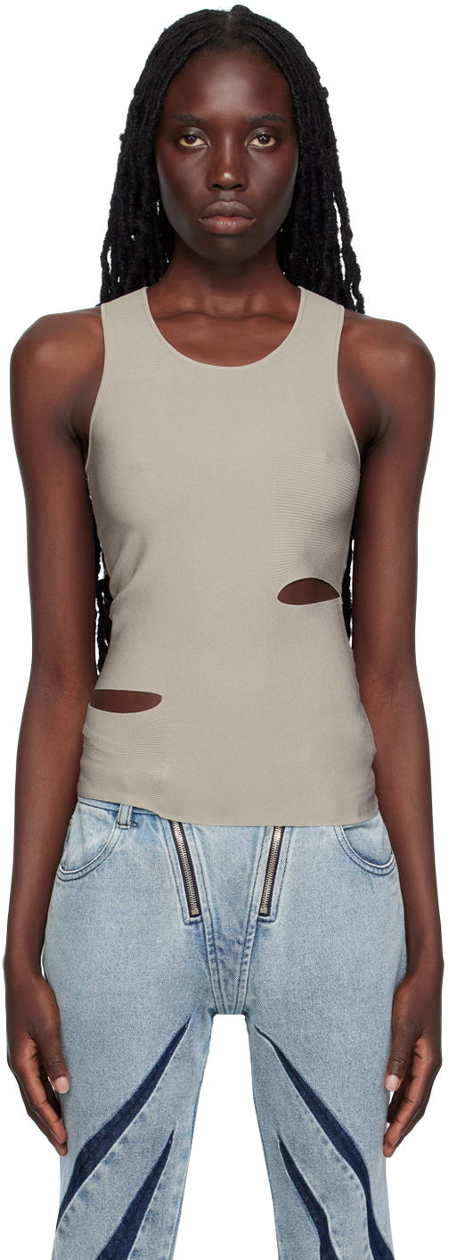 Безрукавка Dion Lee Slit Detail Tank Top Сірий | C7211P23