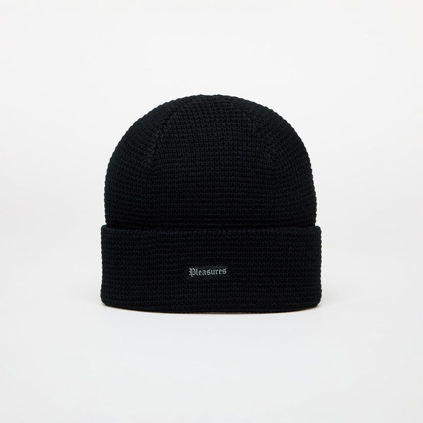 Шапка Pleasures Waffle Knit Beanie чорний | P24W056 BLACK