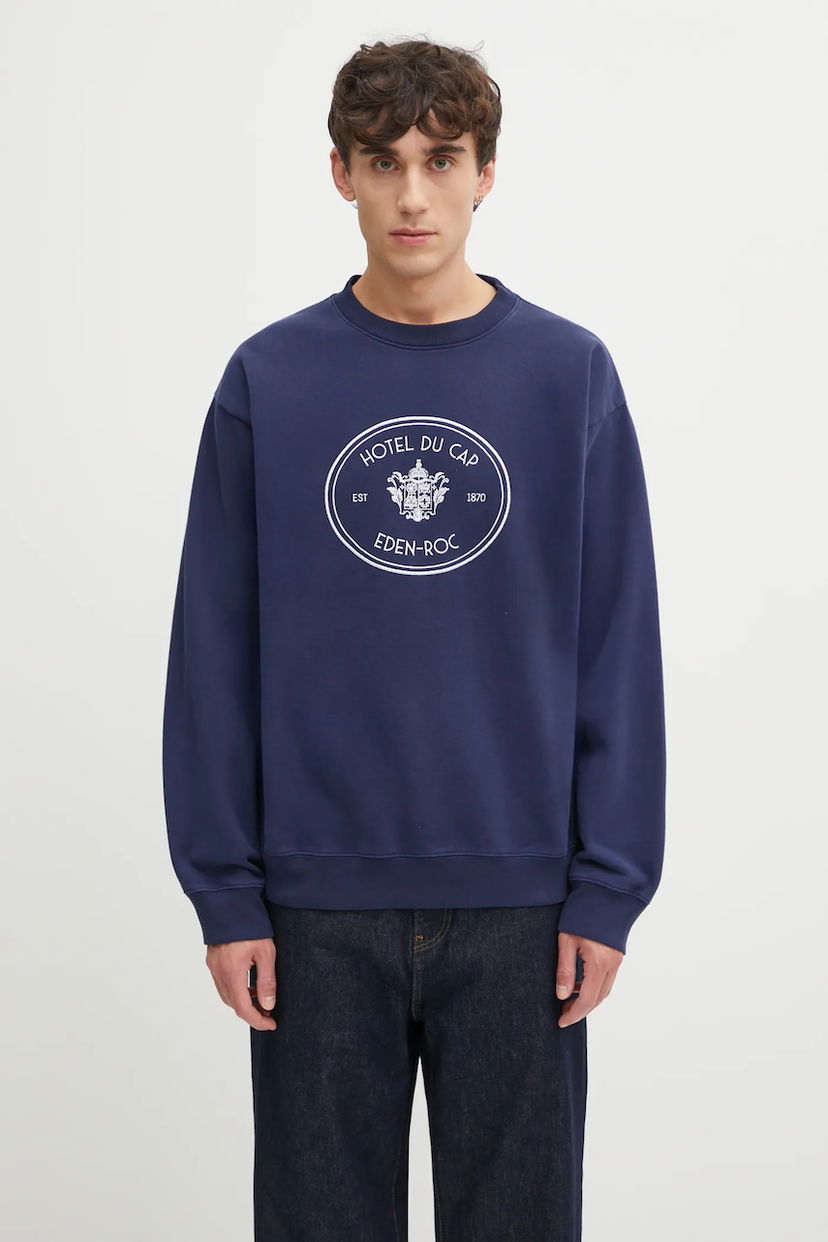 Світшоти Sporty & Rich Embroidered Eden Crest Sweatshirt темно-синій | ST07160621BL106