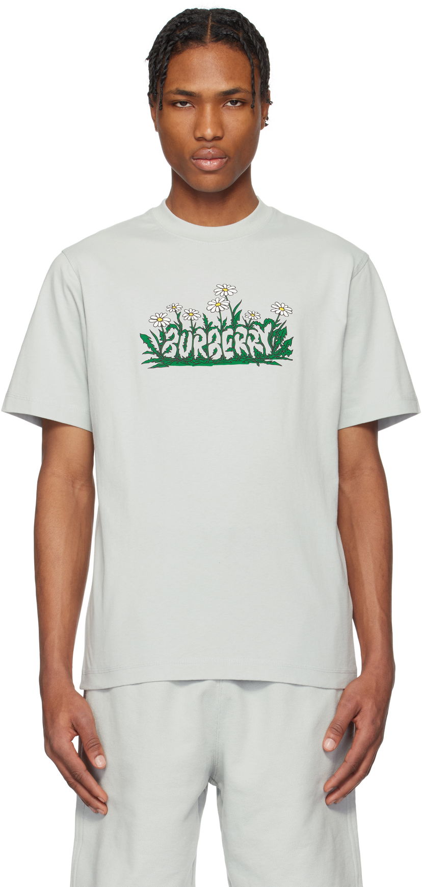 Футболка Burberry Burberry Daisy Logo Graphic T-Shirt Сірий | 8104901