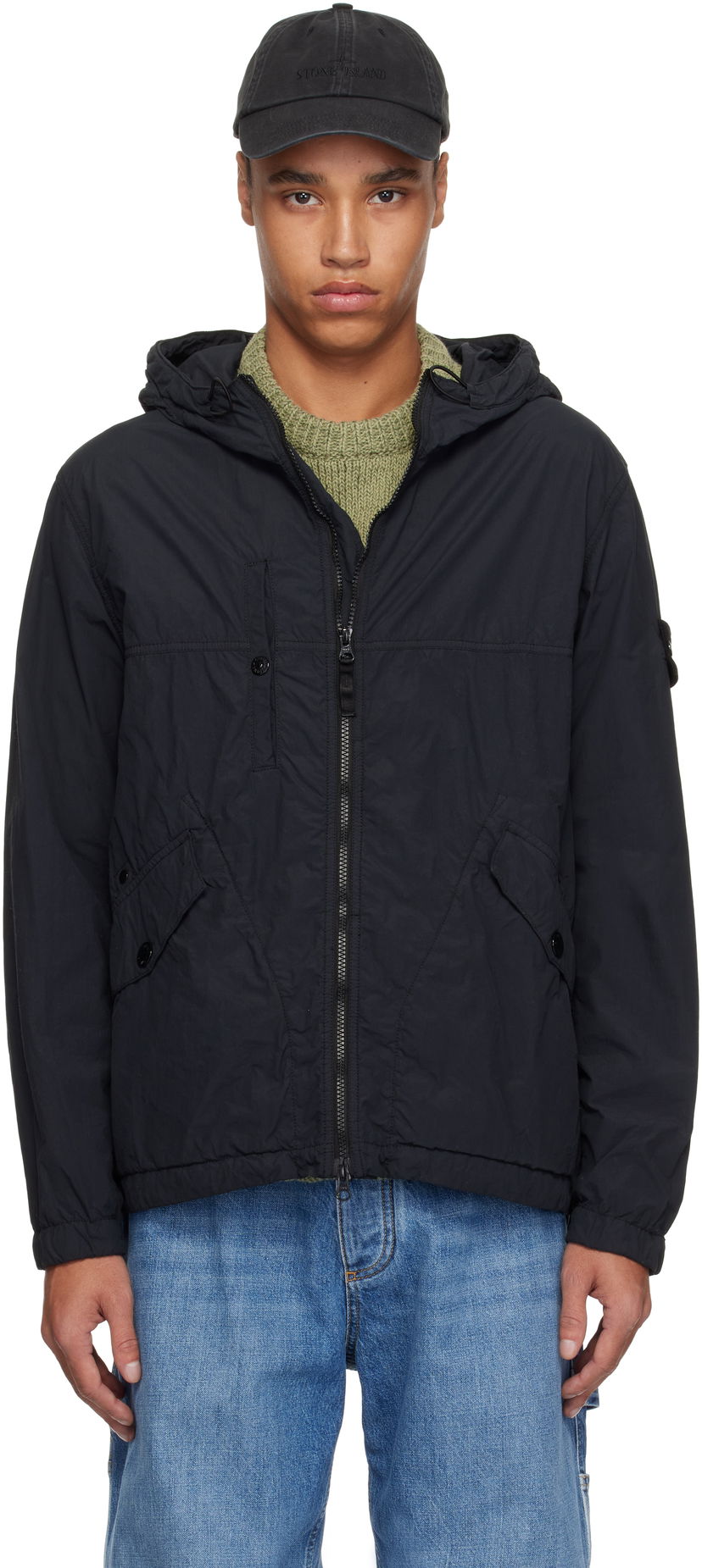 Вітровка Stone Island Stone Island Nylon Ghost Jacket чорний | K1S15 4100032 S00F6