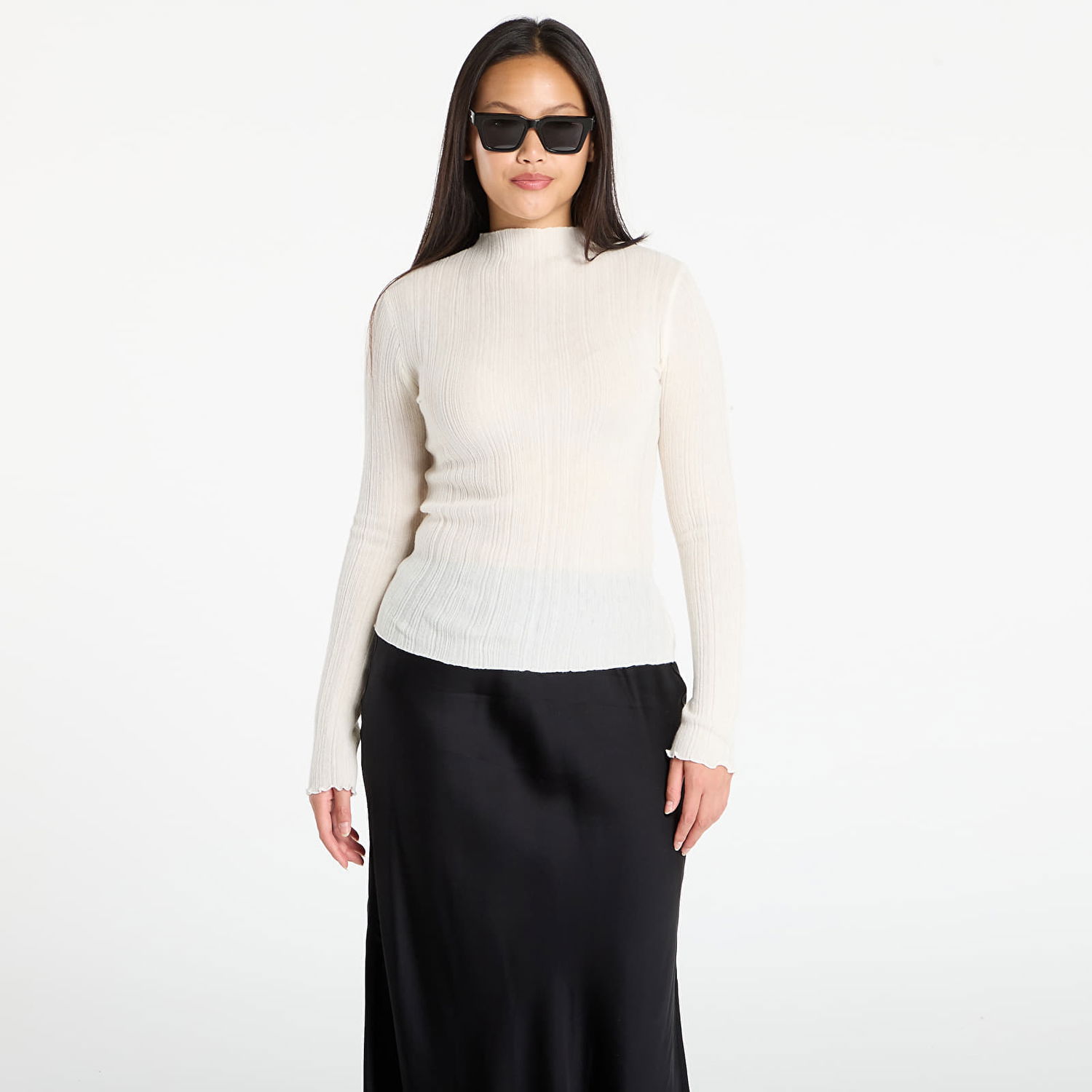 Cветр Samsoe Samsoe Samsøe Samsøe Sajose Turtleneck Sweater білий | F25300022_CLR000289, 0