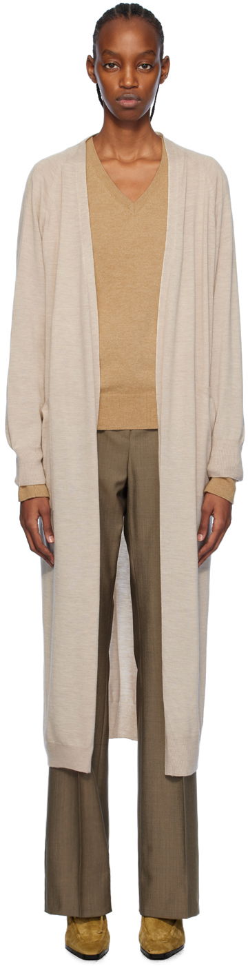 Cветр Max Mara Max Mara Katanga Longline Cardigan бежевий | 2411341071600